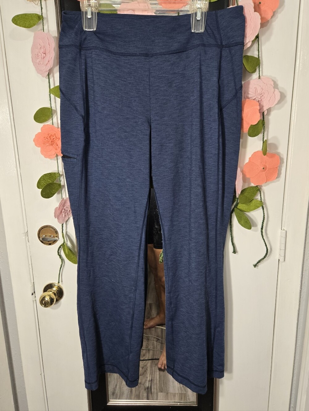 Duluth Trading Co Women's Navy Blue Leggings Sz Large curvy Fit